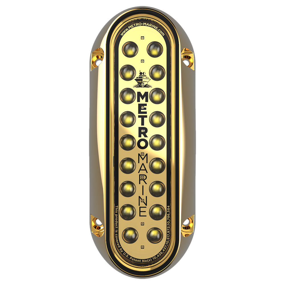Metro Marine High-Output Elongated Vertical Mount Light w/Intelligent Monochromatic LED's - White, 45 Beam