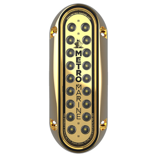 Metro Marine High-Output Elongated Vertical Mount Light w/Intelligent Monochromatic LED's - White, 90 Beam