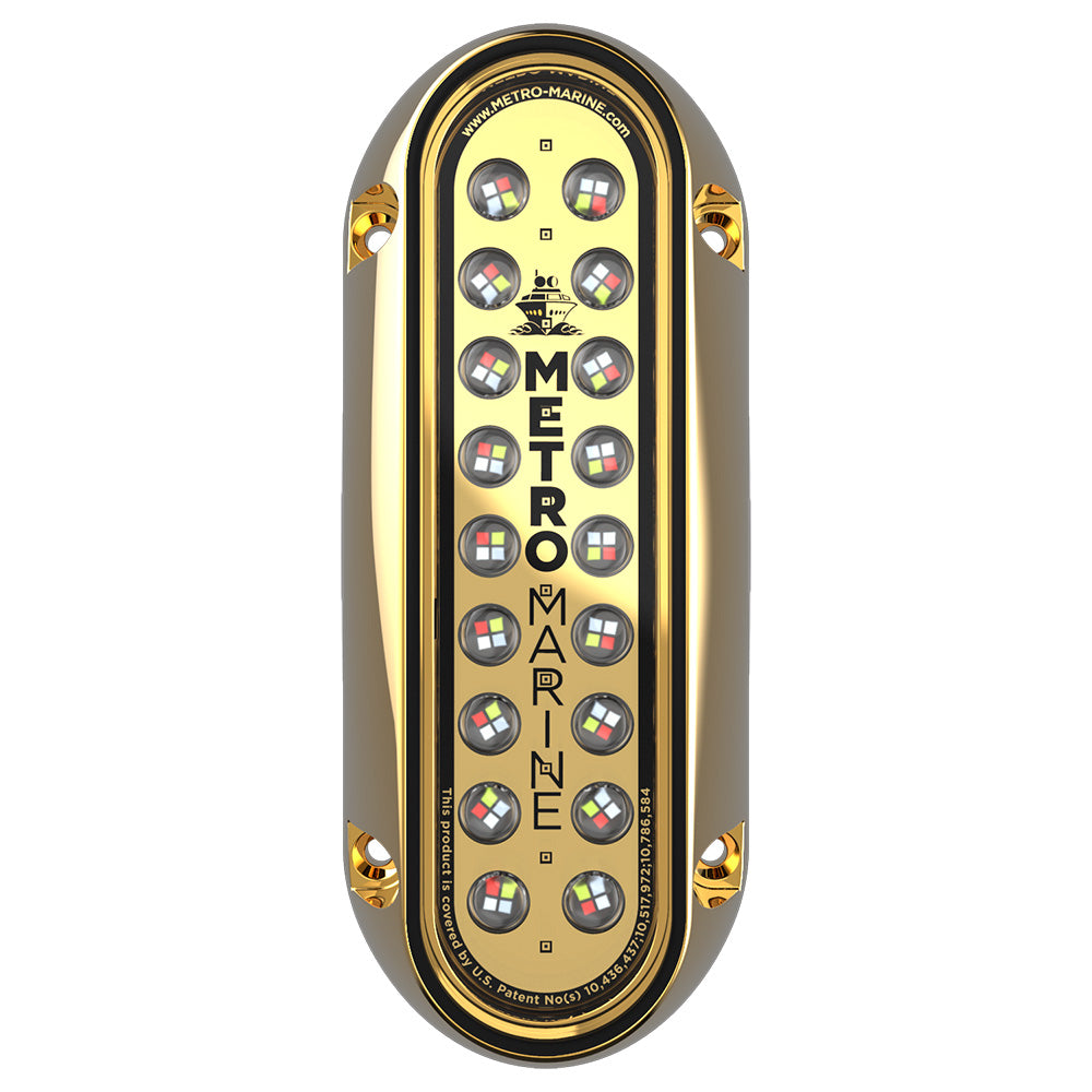 Metro Marine High-Output Elongated Vertical Mount Light w/Intelligent Full Spectrum LED's - RGBW, 90 Beam