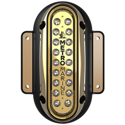 Metro Marine High-Output Vertical Surface Mount Light w/Intelligent Full Spectrum LED's - RGBW, 90 Beam
