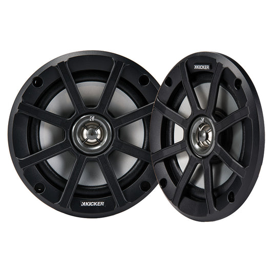 KICKER PSC65 6.5" Powersports Weather-Proof Coaxial Speakers - 4-Ohm, Black