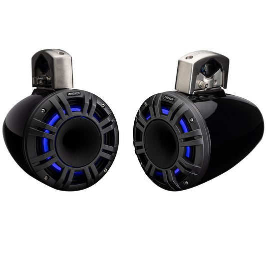 KICKER KMTCXL8 8" LED Horn Loaded Compression Driver Tower System - Black