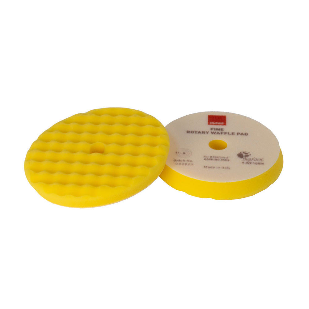 RUPES Velcro Waffle Fine Polishing Pad f/Rotary Polishers 200mm - Yellow