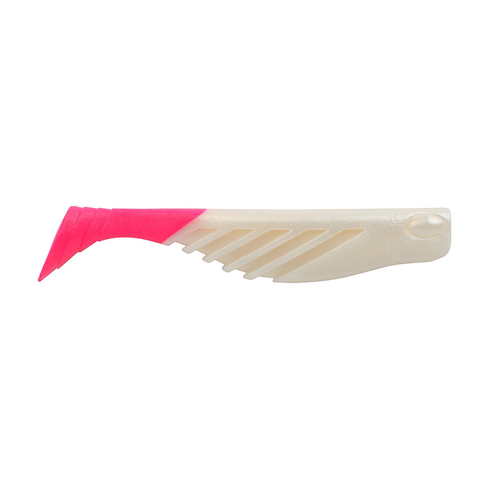 Berkley Gulp! Saltwater Ripple Mullet - 4" - Pearl White/Pink GSRM4-PWP