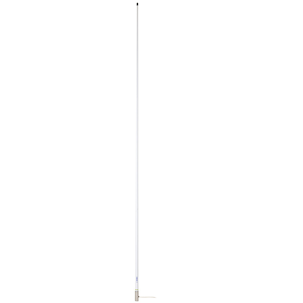 Scout 8' White VHF Antenna 6dB Heavy Stainless Steel Ferrule w/6M RG-8x Includes PL-259 Heavy Duty Offshore Antenna KS-43