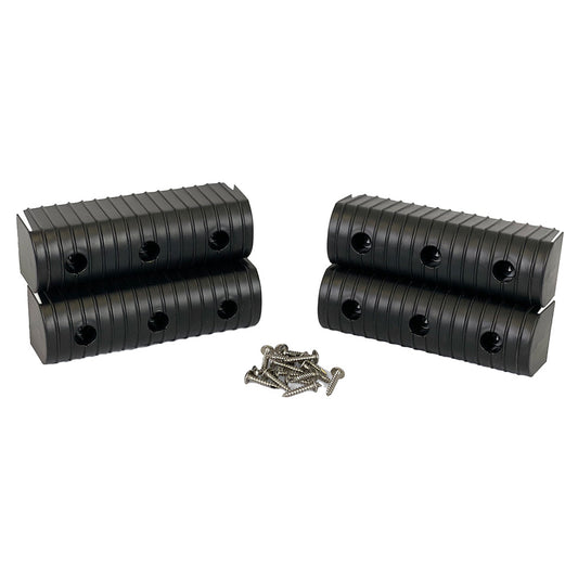 Caliber BunkWrap End Cap 2x6" Black Accessory Kit w/Stainless Steel Hardware *4-Pack