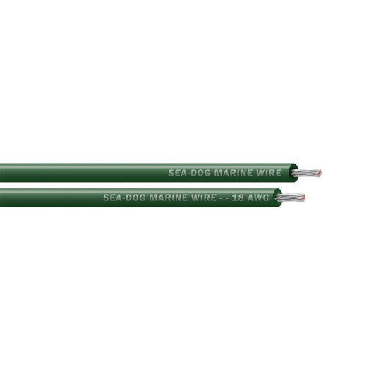Sea-Dog 18 AWG Green Primary Wire - 25'