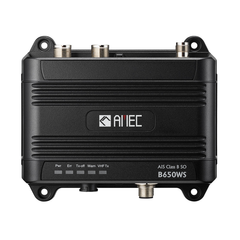 AMEC B650WS Class B AIS Transceiver w/WI-FI & VHF Antenna Splitter - 5W-SOTDMA, NMEA 2000, NMEA 0183, USB