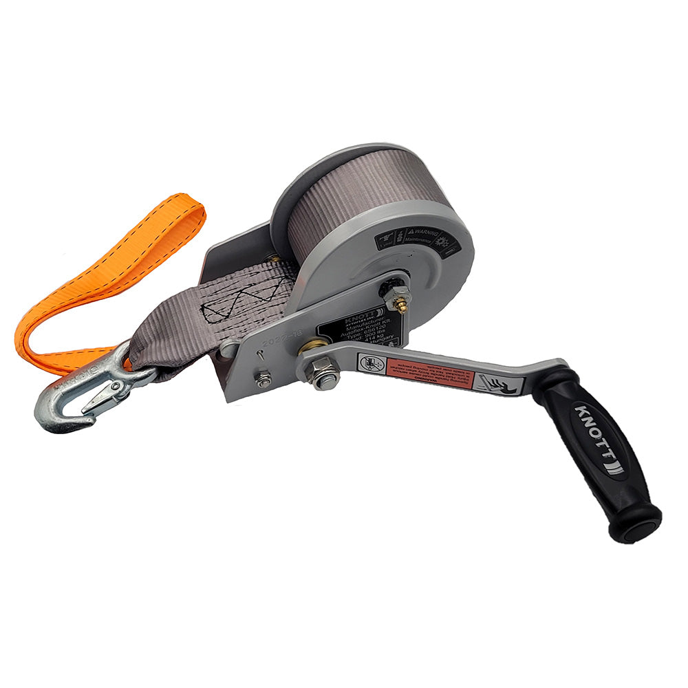Load Rite Single-Speed Trailer Winch - 900lbs - 12' Strap - 7" Handle