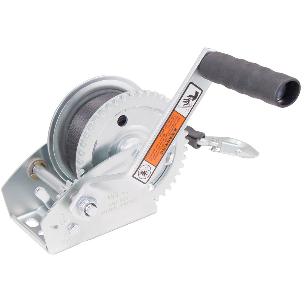 Load Rite Single-Speed Trailer Winch - 1100lbs - 20' Strap - 7" Handle