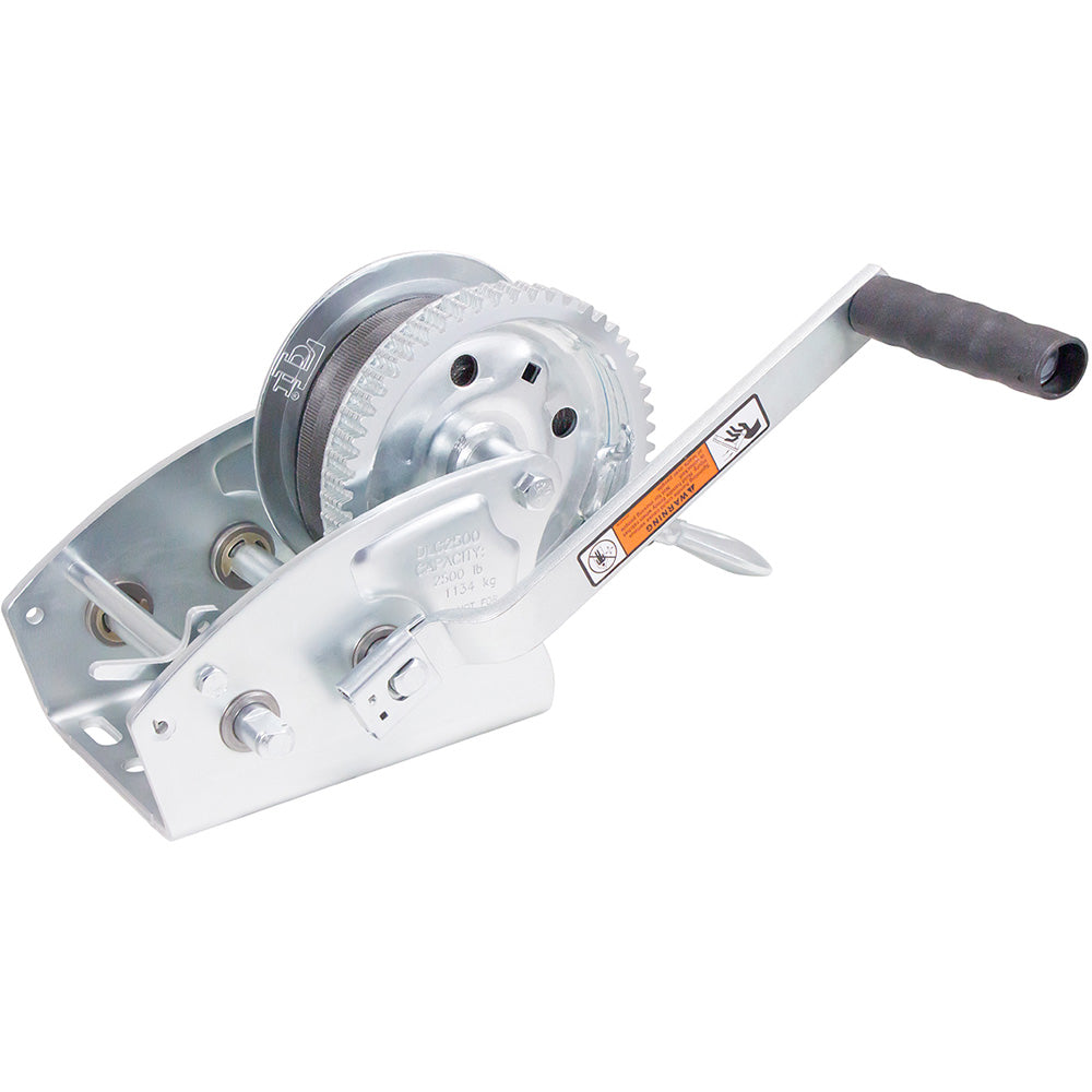 Load Rite Two-Speed Trailer Winch - 2500lbs - 27' Strap - 8" Handle