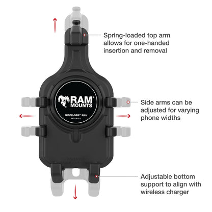 Ram Mount RAM Quick-Grip Pro Phone Holder w/Ball & Vibration Damper