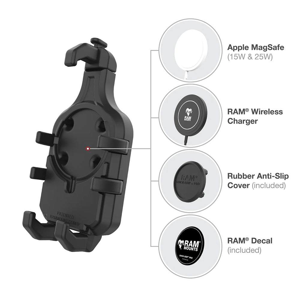 Ram Mount RAM Quick-Grip Pro Phone Holder w/Ball & Vibration Damper