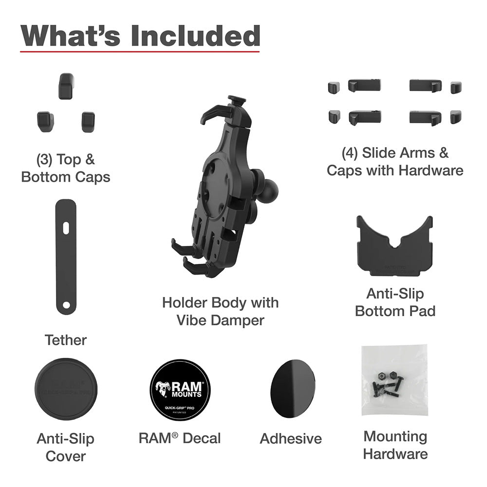 Ram Mount RAM Quick-Grip Pro Phone Holder w/Ball & Vibration Damper
