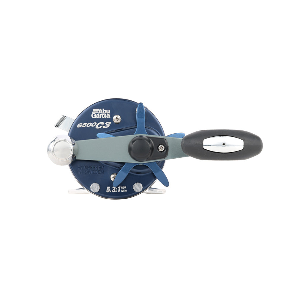 Abu Garcia Ambassadeur C3 Striper Round Baitcast Reel - Right Hand C3-6500STPSPC