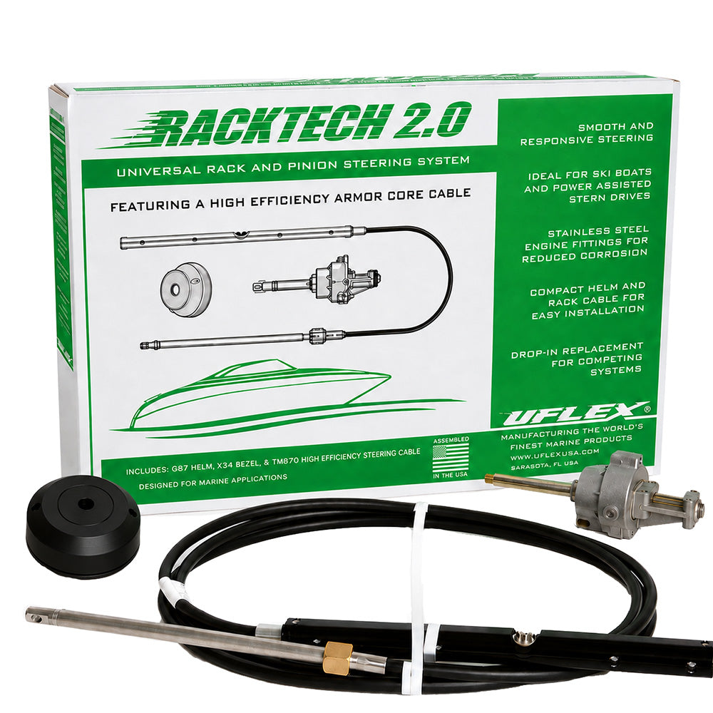 Uflex Racktech - 2.0 High Efficiency Rack & Pinion System Kit - 17' Cable