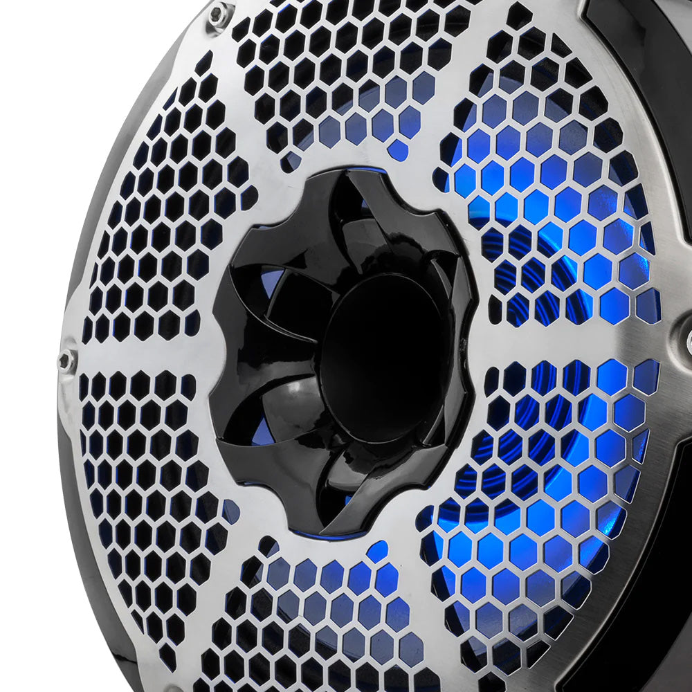 DS18 HYDRO 10" Neodymium Marine Towers w/Built-In Passive Radiator, 1" Driver & RGB LED Lights - 900W - Red