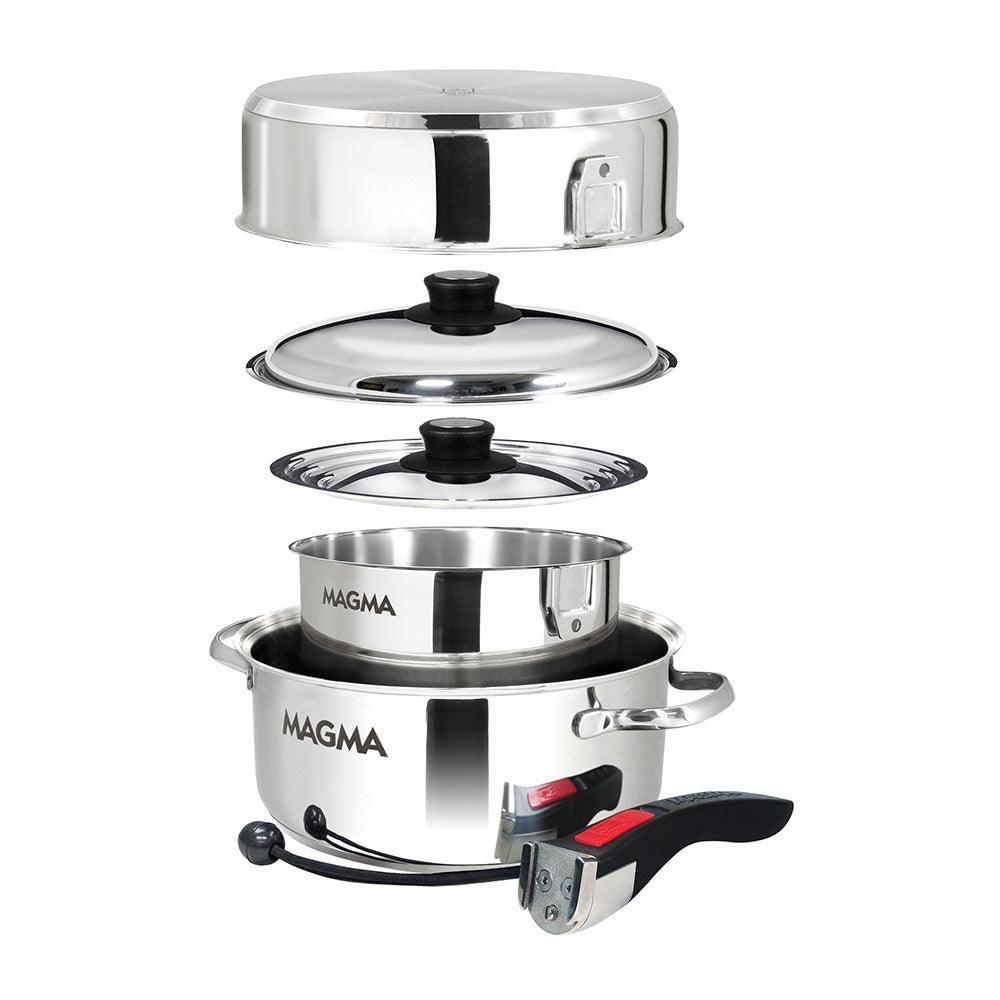 Magma 7 Piece Induction Cookware Set - Stainless Steel - Boat Gear USA