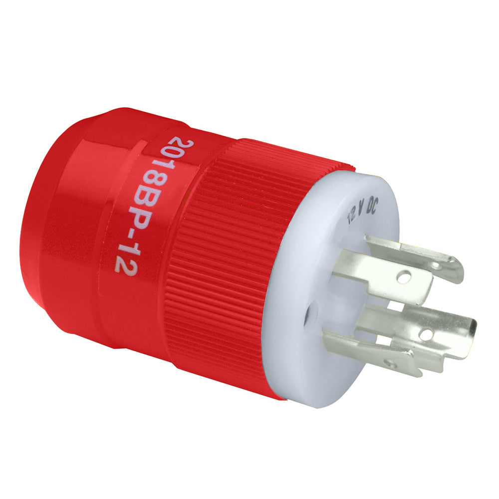 Marinco 2018BP-12 Locking Charger Plug (Male) - Red