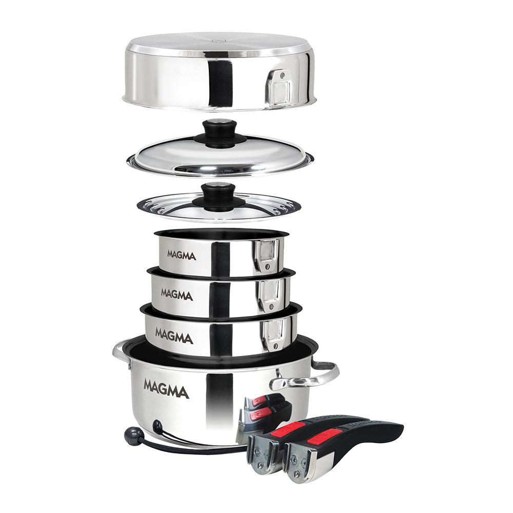 Magma 10 Piece Induction Non-Stick Cookware Set - Stainless Steel - Boat Gear USA