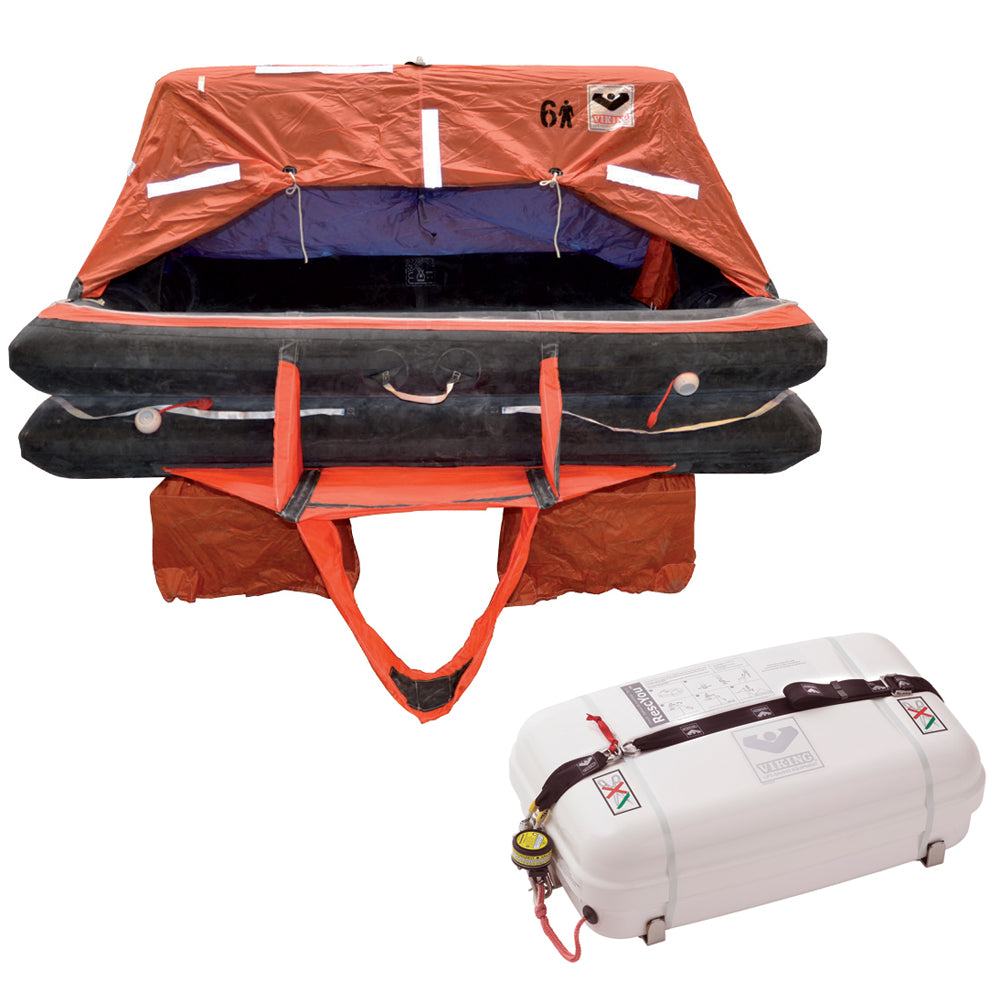 VIKING Coastal Life Raft 4 Person Low Profile Container