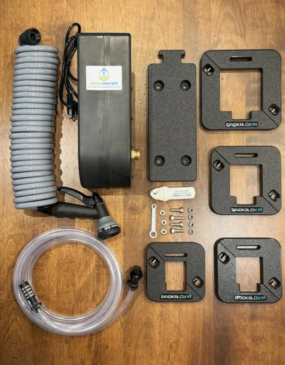 Dock Water portable washdown station - DockBloxx drill free secure mounting system