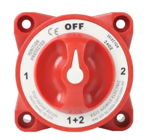 EGIS 2402 e-Series 350A  Battery Selector Switch Off/1/Both/2 w/AFD