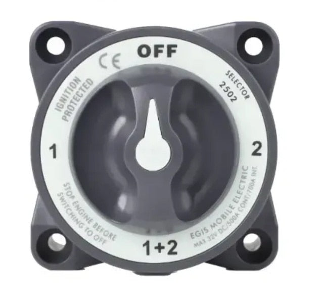 EGIS 2502 Heavy Duty-Series 600A  Battery Selector Switch Off/1/Both/2