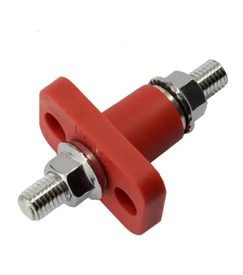 EGIS Feed Through Terminal Red M8 (5/16") Retail Pack