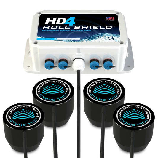 Hull Shield HD4 Ultrasonic Antifouling System with four transducer sensors
