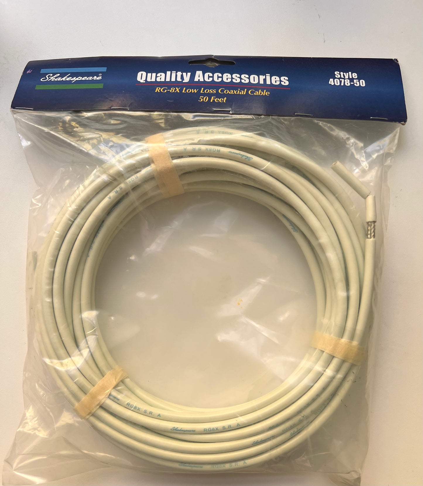 Shakespeare 50' Rg8x Cable 50-ohm Low Loss White - OVERSTOCK SPECIAL