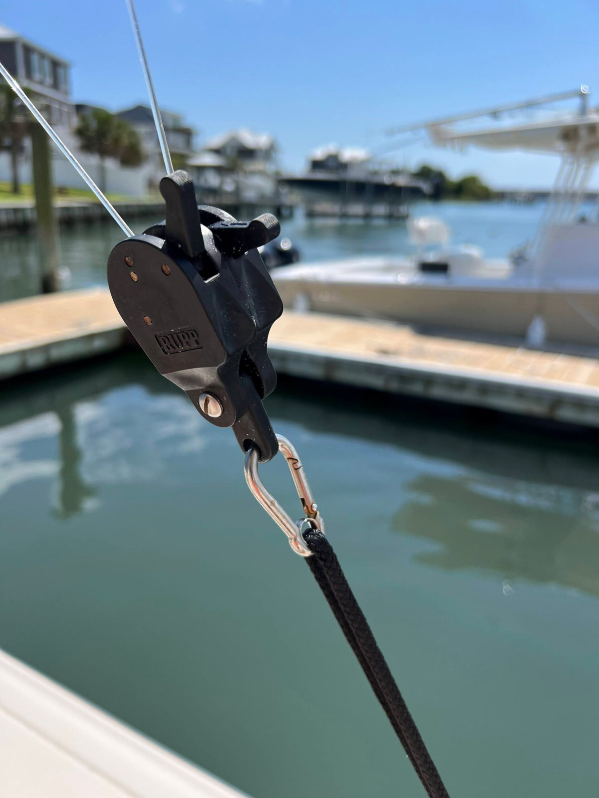 RIGGIES Gunwale Mount Adjustable Tension Outrigger Shock Cords – 2 pack