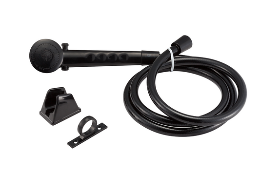RV SHOWER HEAD & HOSE - BLACK