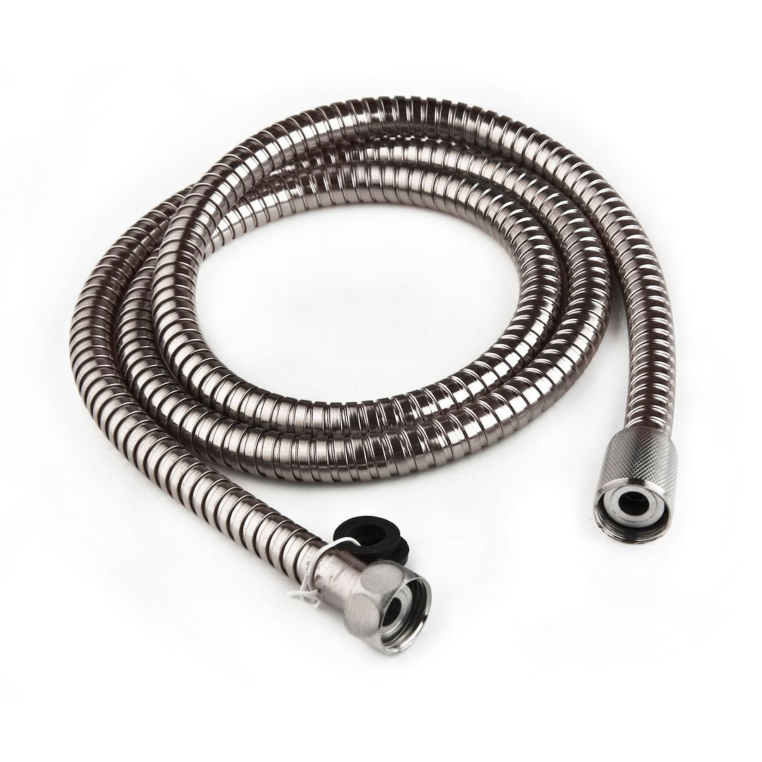 60' SS RV SHWR HOSE SATIN NICK FIN