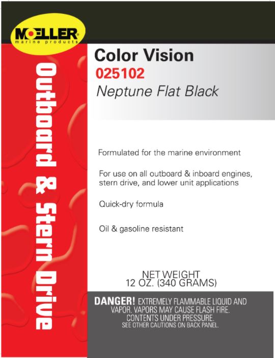 CLR/VSN ENAMEL FLAT BLACK