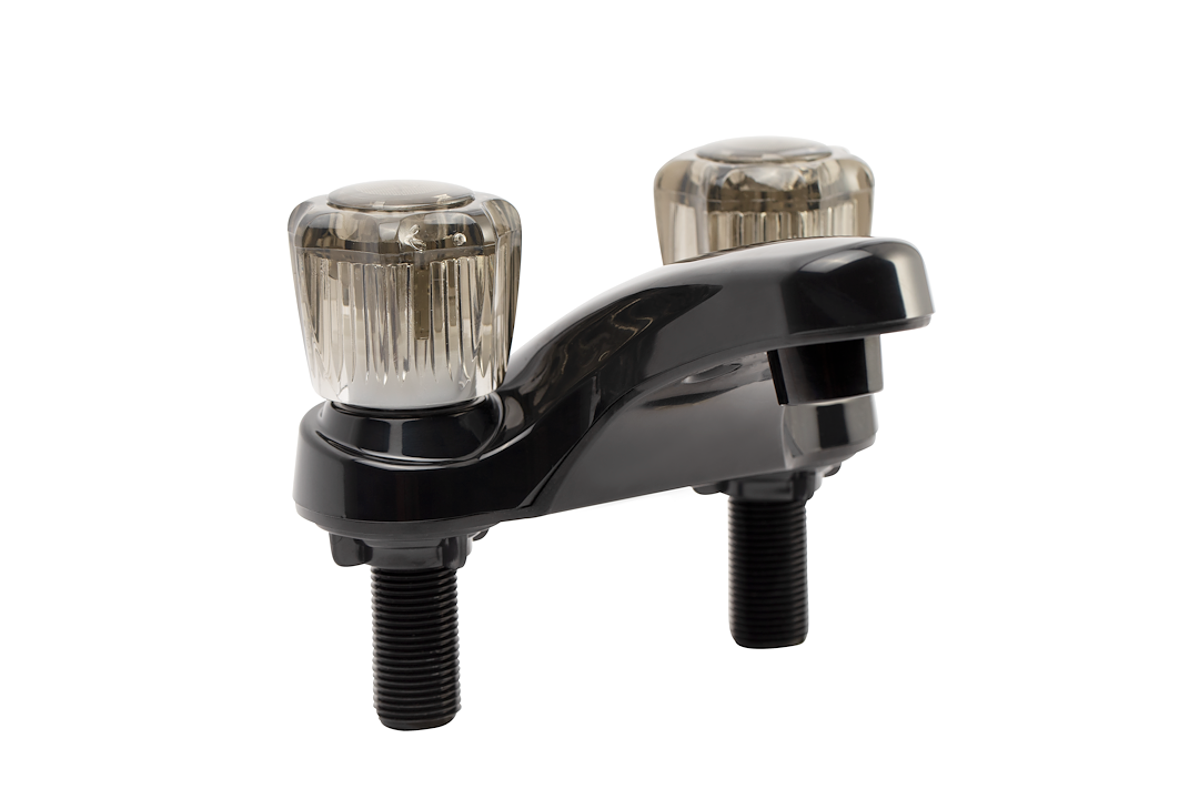 RV LAVATORY FAUCET W/SMOKED ACRYLIC