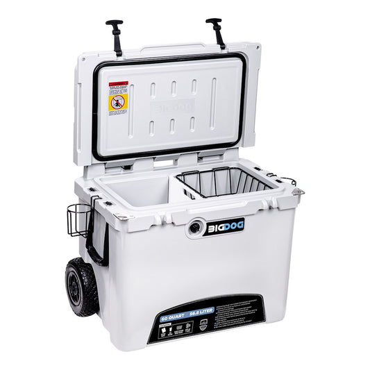 HUSKY TOWING - 60 QT ROLLING COOLER W ACCESSORIES - BDCR60