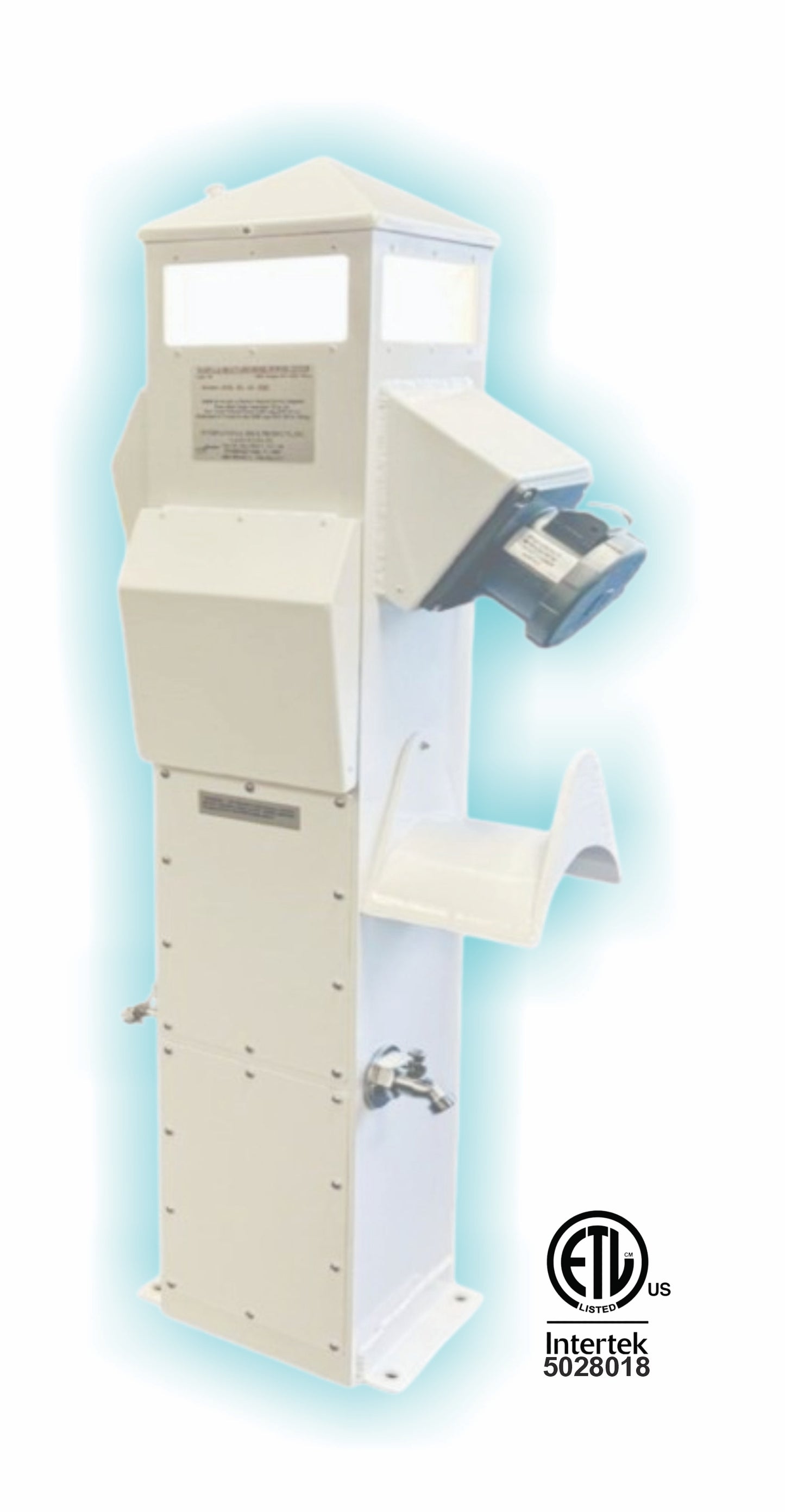 41 INCH DOCK MOUNT MARINE POWER PEDESTAL - 100/50/30/20/2H2O/1HH/LED&P/DIRECT