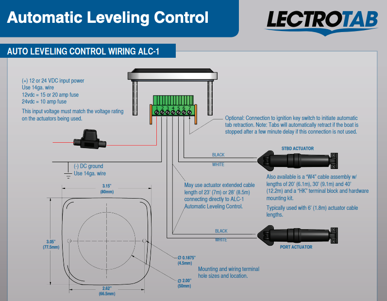 Lectrotab Automatic Leveling Control - Single Actuator