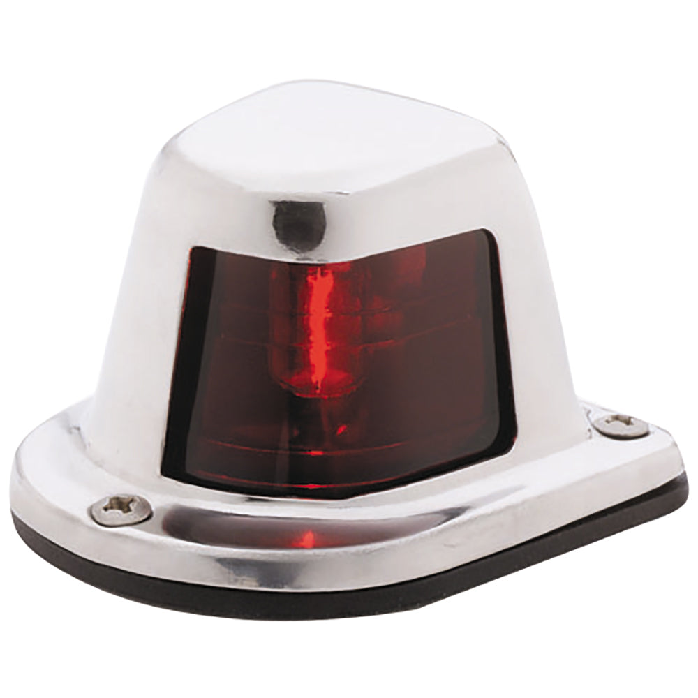 Attwood 1-Mile Deck Mount, Red Sidelight - 12V - Stainless Steel Housing - Boat Gear USA