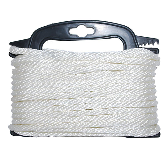 Attwood Braided Nylon Rope - 3/16" x 100' - White - Boat Gear USA