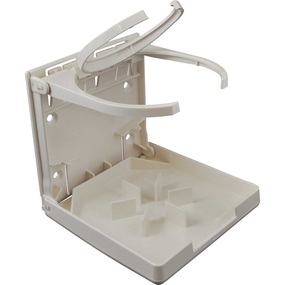 Attwood Fold-Up Drink Holder - Dual Ring - White - Boat Gear USA