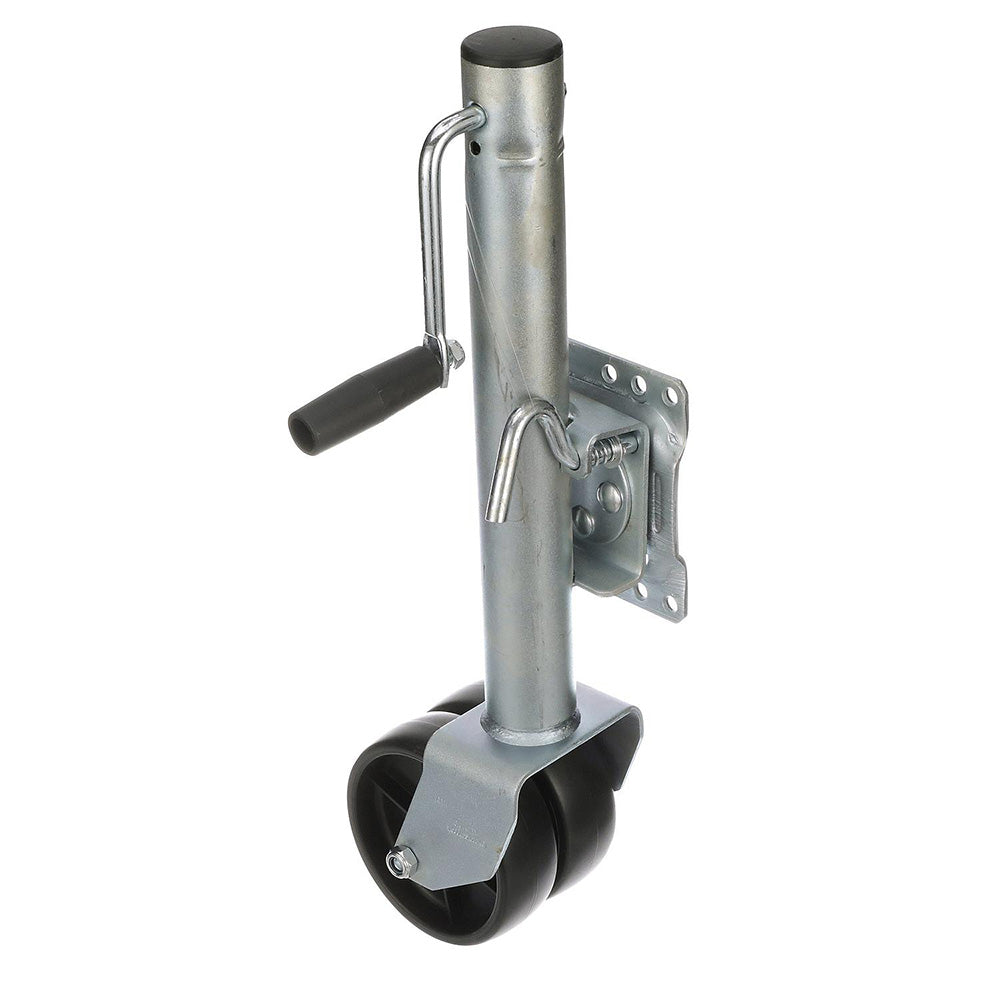 Attwood Fold-Up Trailer Jack - 1500 lb Capacity - Dual Wheel - Boat Gear USA