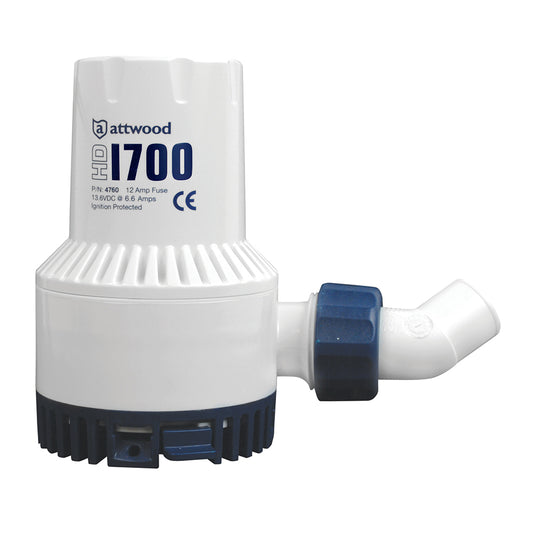 Attwood Heavy-Duty Bilge Pump 1700 Series - 12V - 1700 GPH - Boat Gear USA