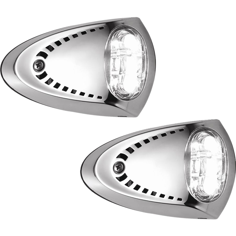 Attwood LED Docking Lights - Stainless Steel - White LED - Pair - Boat Gear USA