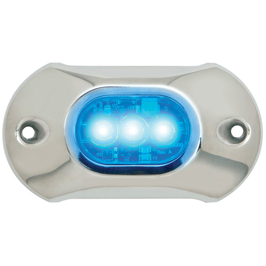 Attwood Light Armor Underwater LED Light - 3 LEDs - Blue - Boat Gear USA