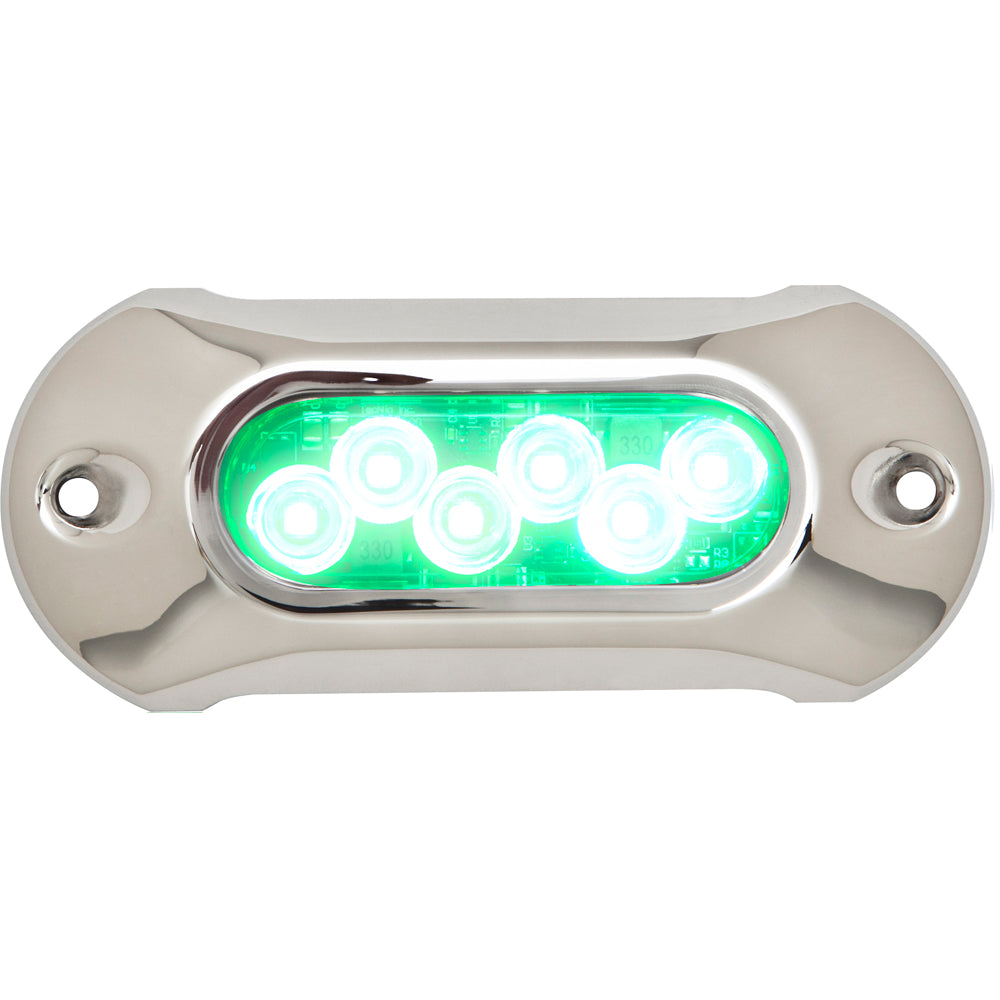 Attwood Light Armor Underwater LED Light - 6 LEDs - Green - Boat Gear USA