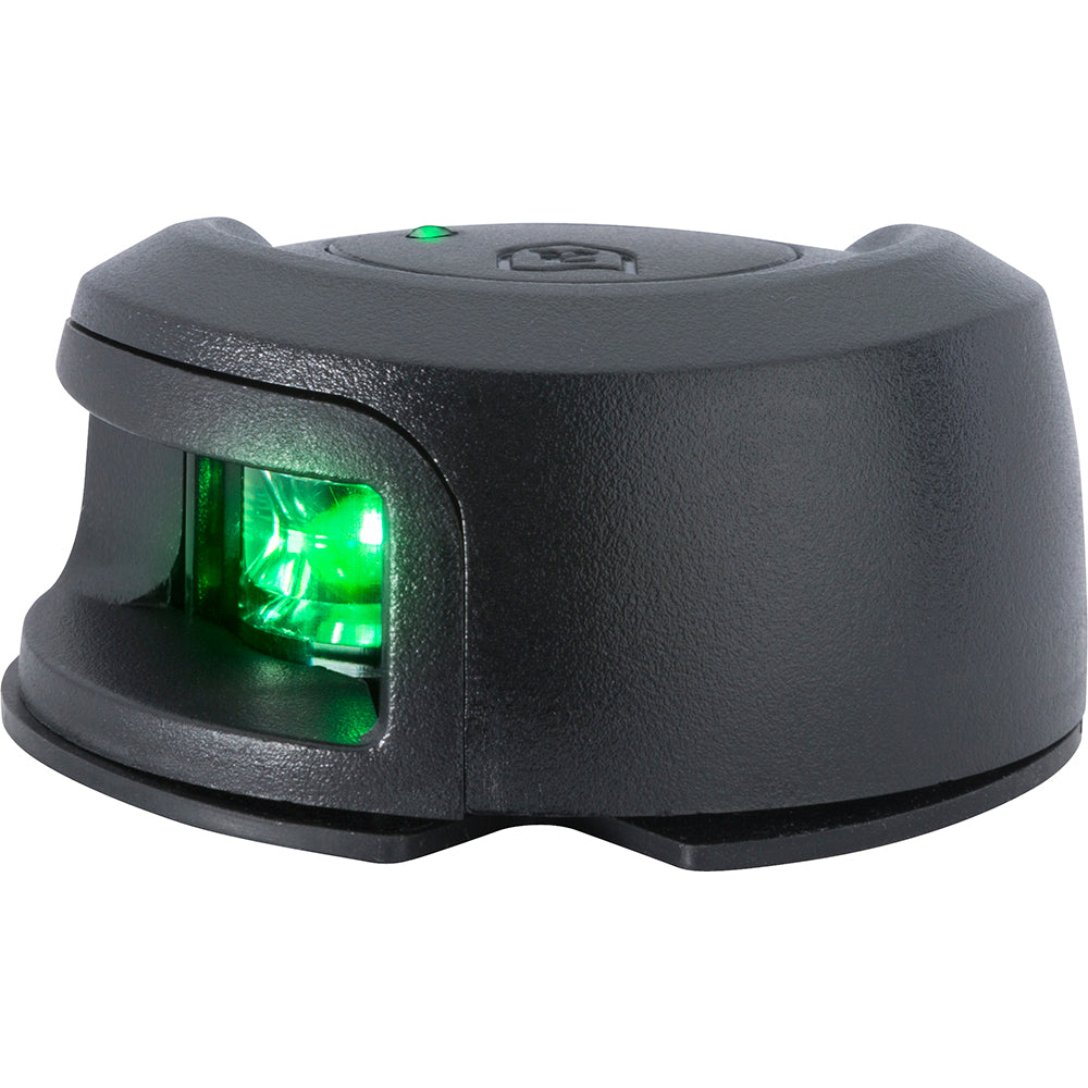 Attwood LightArmor Deck Mount Navigation Light - Black Composite - Starboard (green) - 2NM - Boat Gear USA