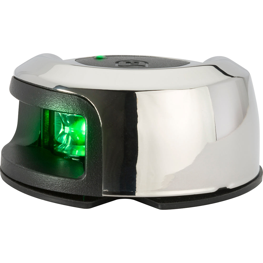 Attwood LightArmor Deck Mount Navigation Light - Stainless Steel - Starboard (green) - 2NM - Boat Gear USA