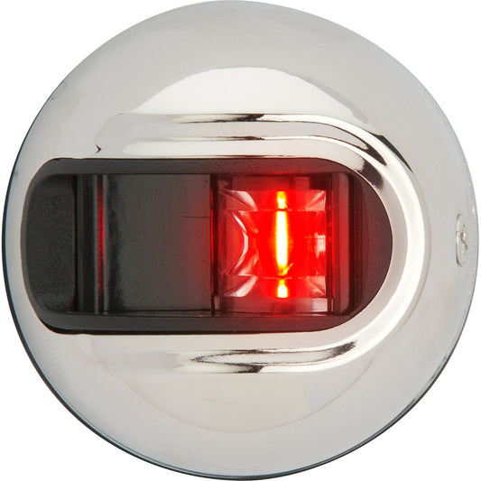 Attwood LightArmor Vertical Surface Mount Navigation Light - Port (red) - Stainless Steel - 2NM - Boat Gear USA